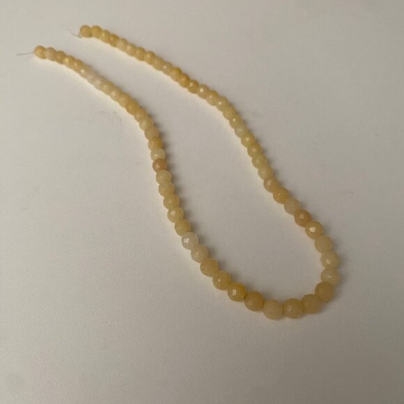 6mm Dyed Yellow‎ Jade Beads Strand for Jewelry Making Crafts - Picture 4 of 6